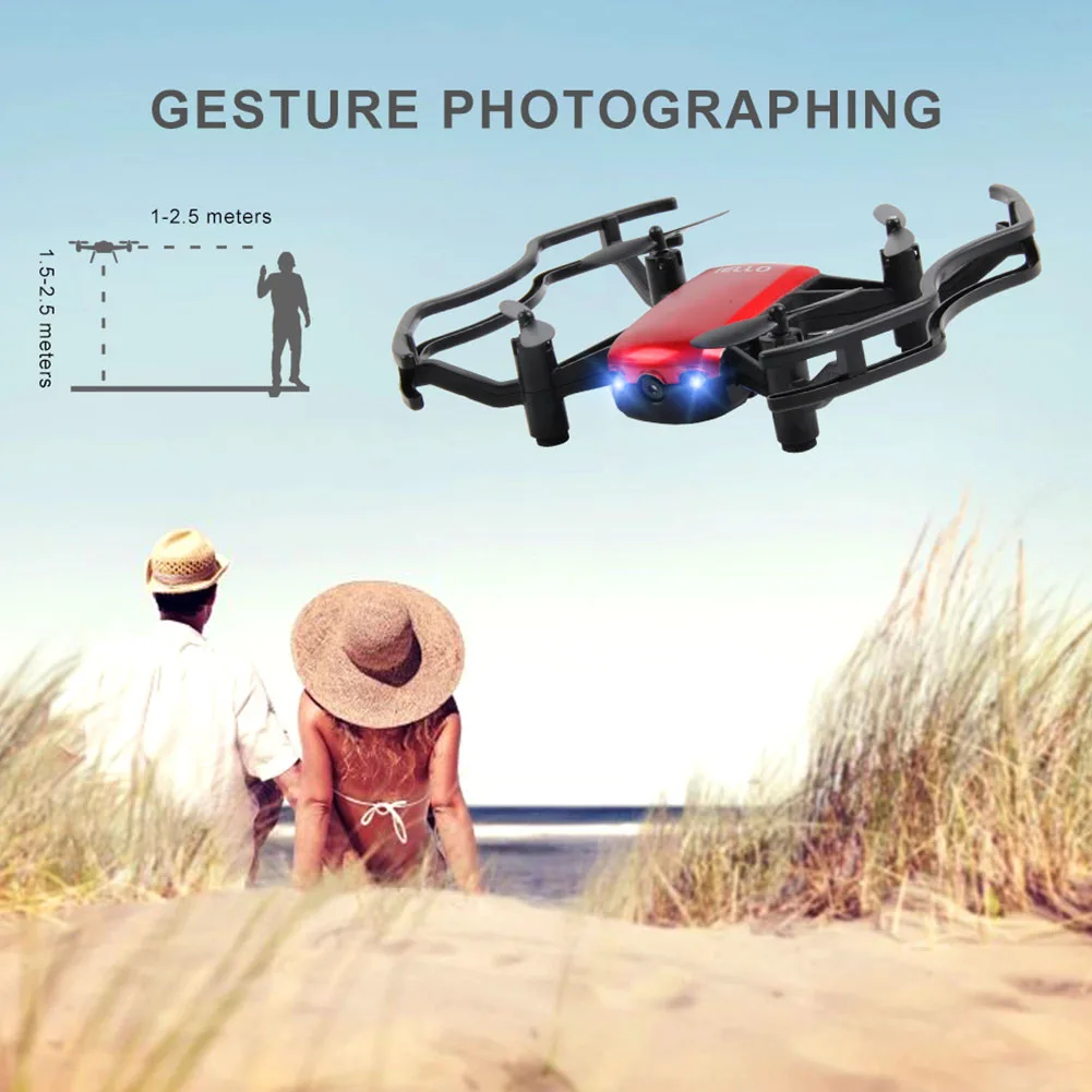 

Helicopter Toys 2.4G Long Flight Time Durable HD Camera Mini Quadcopter Altitude Hold WIFI Headless Mode RC Drone FPV Beginners