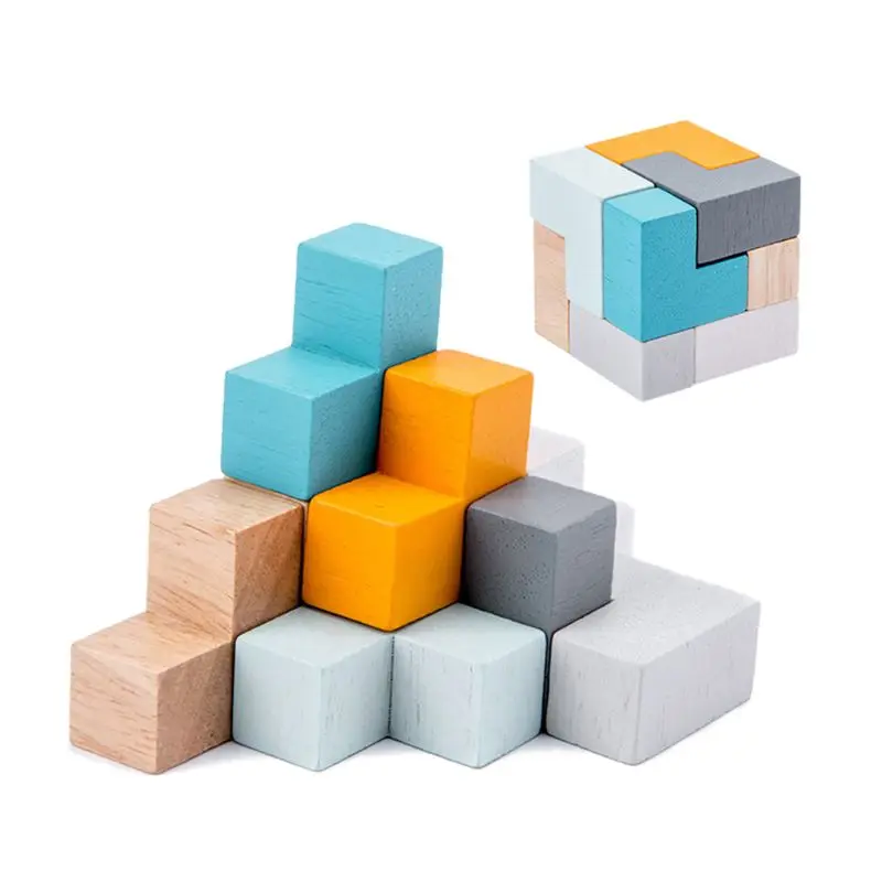 

Early education wooden education intelligence building blocks disassembly toys