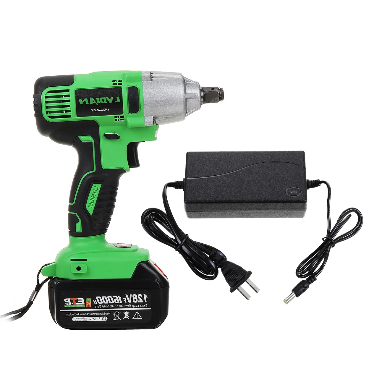 

DOERSUPP Cordless Impact Wrench 128VF Electric Wrench 1/2" Brushless Cordless Impact with 16000mah Battery 110/220V Power Tools