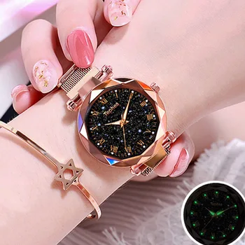 

2019 Starry Sky Magnetic Women Watch Luminous Ladies Wrist Watch Luxury Waterproof Female Watch For relogio feminino Reloj Mujer