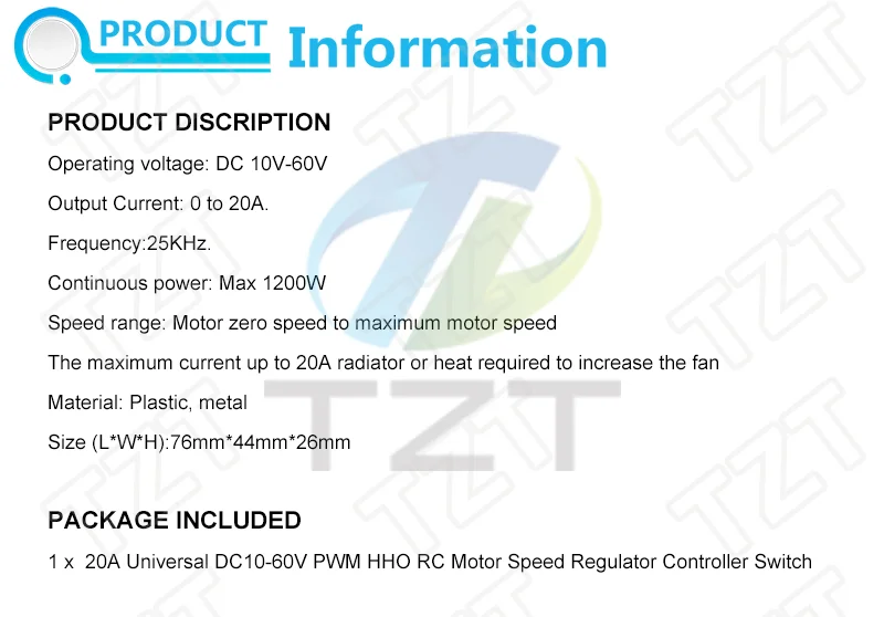 GREATZT DC 10-60V Motorgeschwindigkeitsregler PWM Motorgeschwindigkeitsregler-Schalter 20A Stromregler Hochleistungs-Antriebsmodul – Detail 9