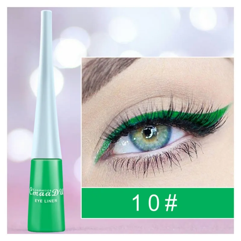 10 Matte Colorful Eyeliner Liquid Long-lasting Waterproof Smudge-proof Eyeliner Liquid Eye Liner Delineador - Цвет: 10