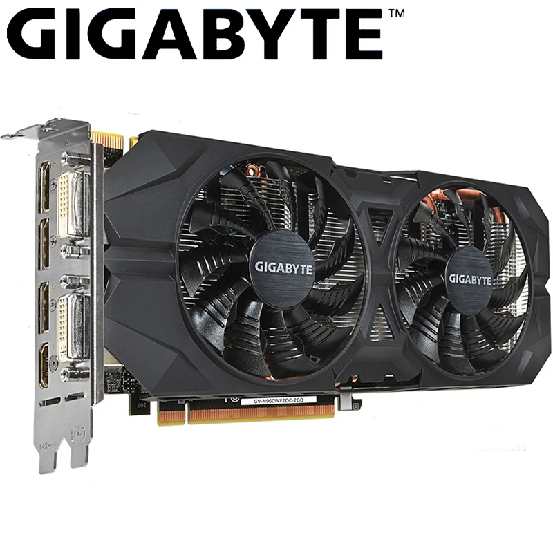 

GIGABYTE GTX 960 2GB Graphics Card With NVIDIA GeForce GTX 960 GPU 128Bit GDDR5 Video Card for PC Hdmi DVI VGA Used Gamer Cards
