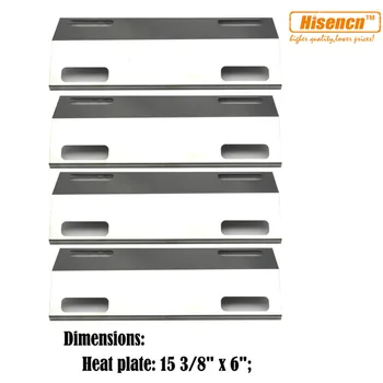 

Hisencn 99351 4pcs/pk 15.375'' BBQ Parts SS Heat Plate Tent Replacement For Ducane Affinity Series 3073101 3000 Gas Grill Models