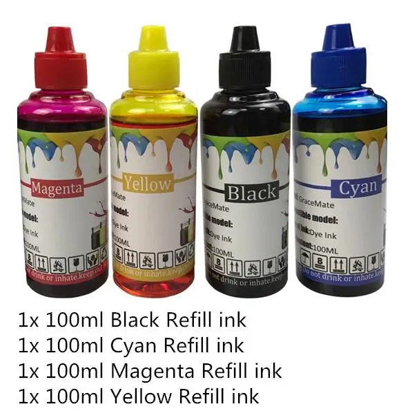 GraceMate 122 картридж совместимый многоразовый картридж для hp Deskjet 1000 1510 1050A 2000 2050 2050A 3000 3050 принтер - Цвет: 400ML refill ink