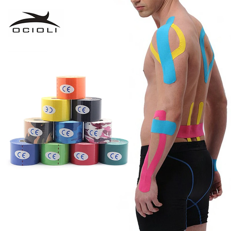 20 Rolls Kinesiotape Athletic Kinesiology Tape Sport Strapping Football Basketball Knee Brace Muscle Sticker Compression | Спорт и