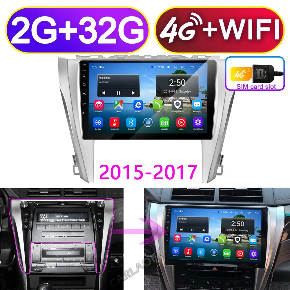 Автомобильный мультимедийный плеер для Android для Toyota Camry 2002-2005 2006 2007 2008 2009 2010 2011 2012 2013 2 DIN радио