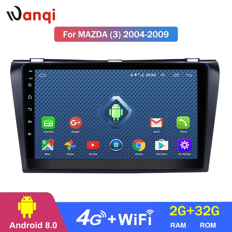 Автомобильная аудиосистема 4G Lte All Netcom 9 дюймов радио плеер Android 1 для Mazda 3 Sport 2006-2015