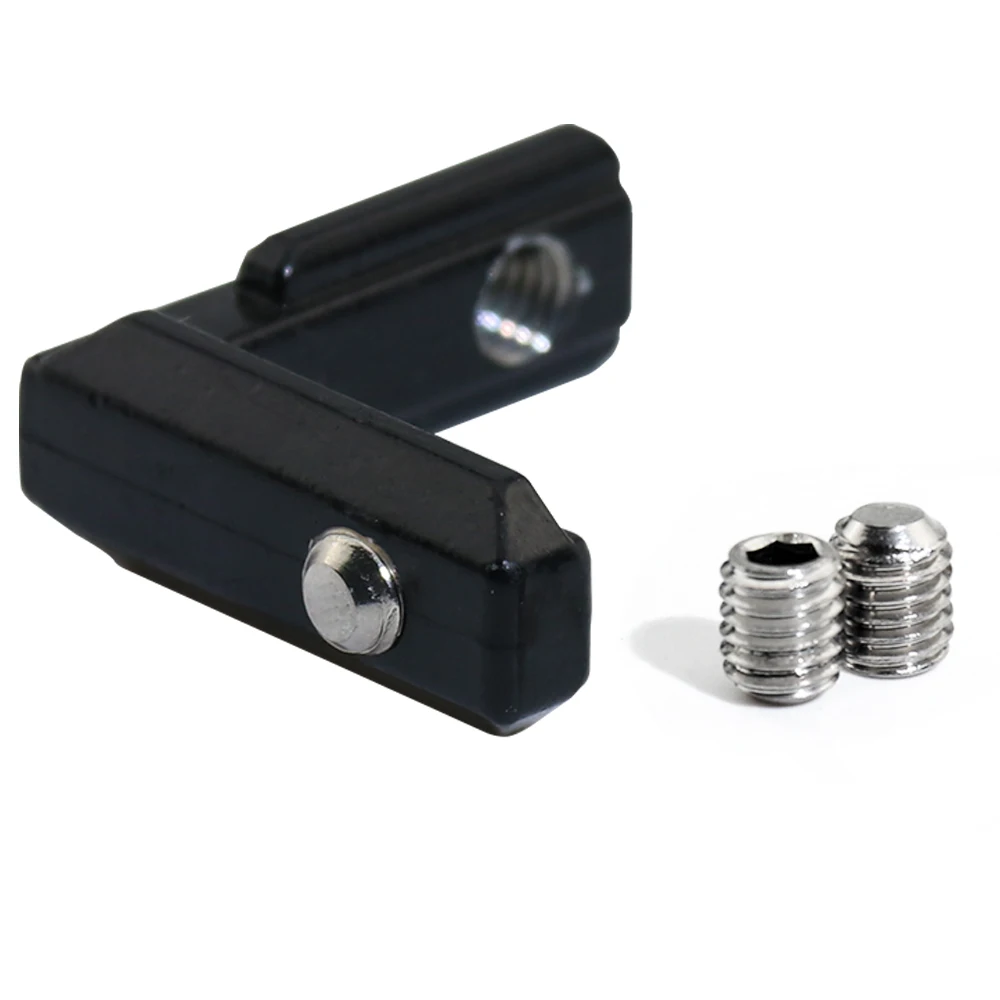 

20pcs 20S L Shape Black Inner Corner Connector Joint Bracket for 2020 Aluminum Profile with slot 6mm