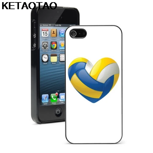 KETAOTAO Peace люблю волейбол девушки спортивный чехол для телефона s для iPhone 4 5S 6S 7 8 Plus X XS XR 11 Pro Чехол Мягкий ТПУ резиновый силиконовый - Цвет: Бежевый