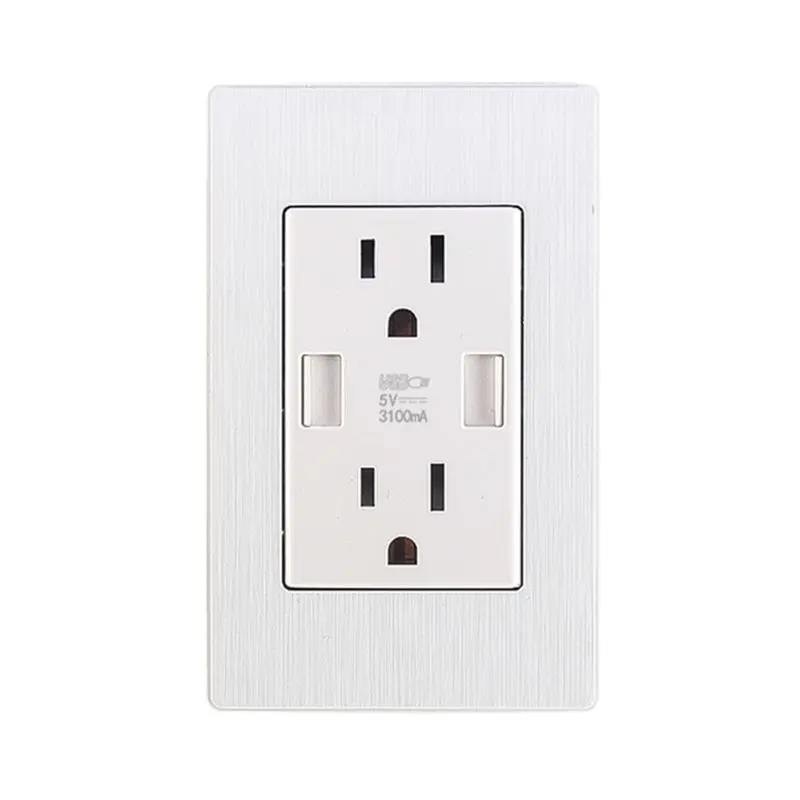 Штепсельная розетка стандарта США 2,1/3.1A двойной usb-порт для зарядки адаптер питания