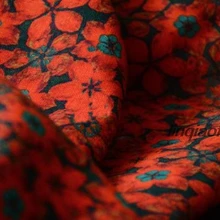 Дизайн, красная Высококачественная брендовая одежда из рами, Высококачественная льняная ткань