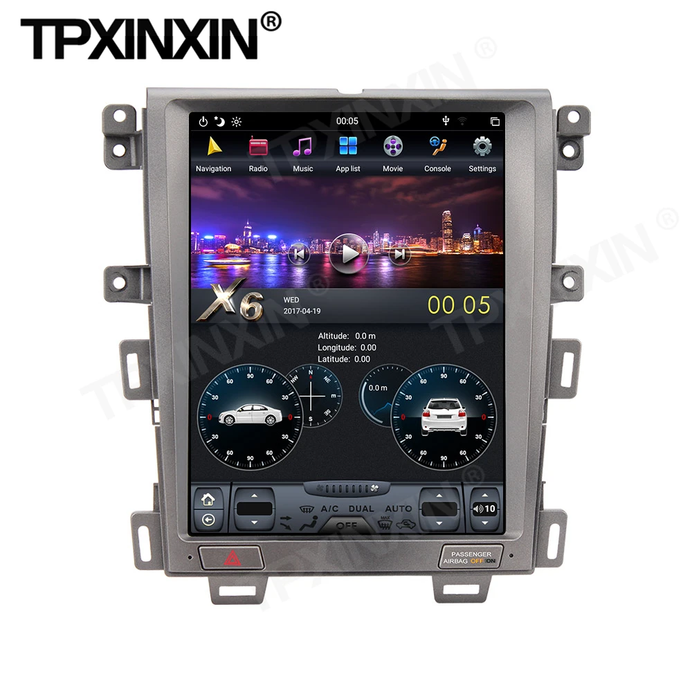 128G Tesla Screen DSP Carplay Android Car Radio 2 Din Stereo Receiver For FORD EDGE 2008 2009 2010 2011 2012 2013 2014 GPS Unit