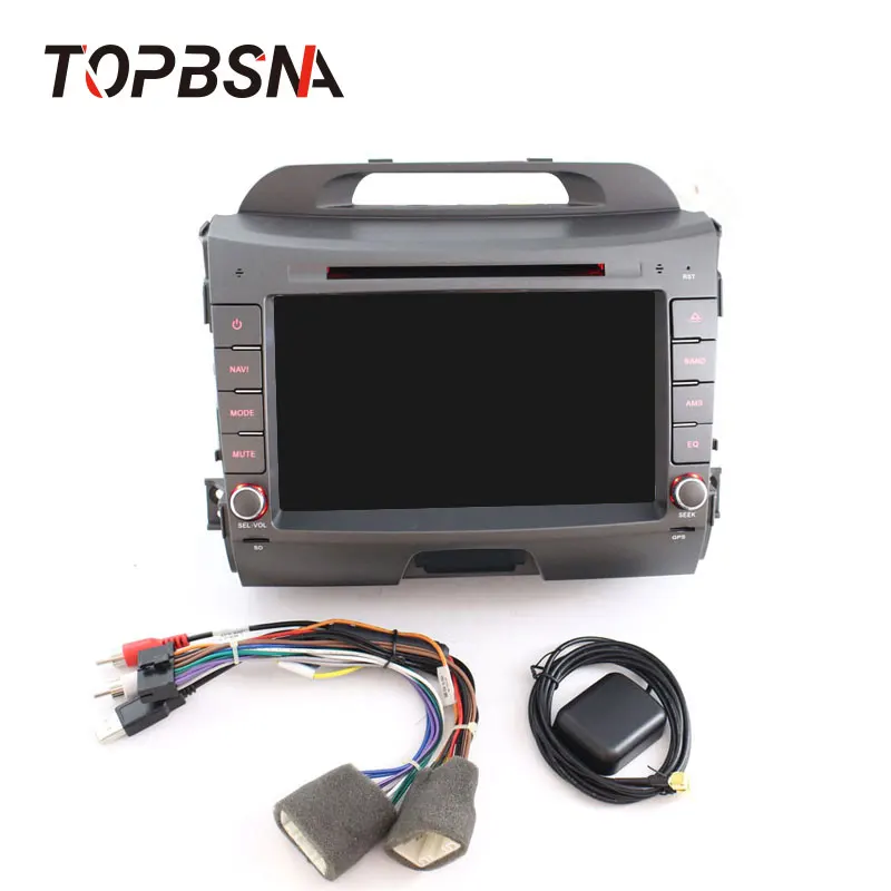 Discount TOPBSNA Android 9.0 Car DVD Player for Kia sportage 2010 2011 2012 2013 2014 2015 GPS Navigation 2 din Car Radio Stereo WIFI RDS 3