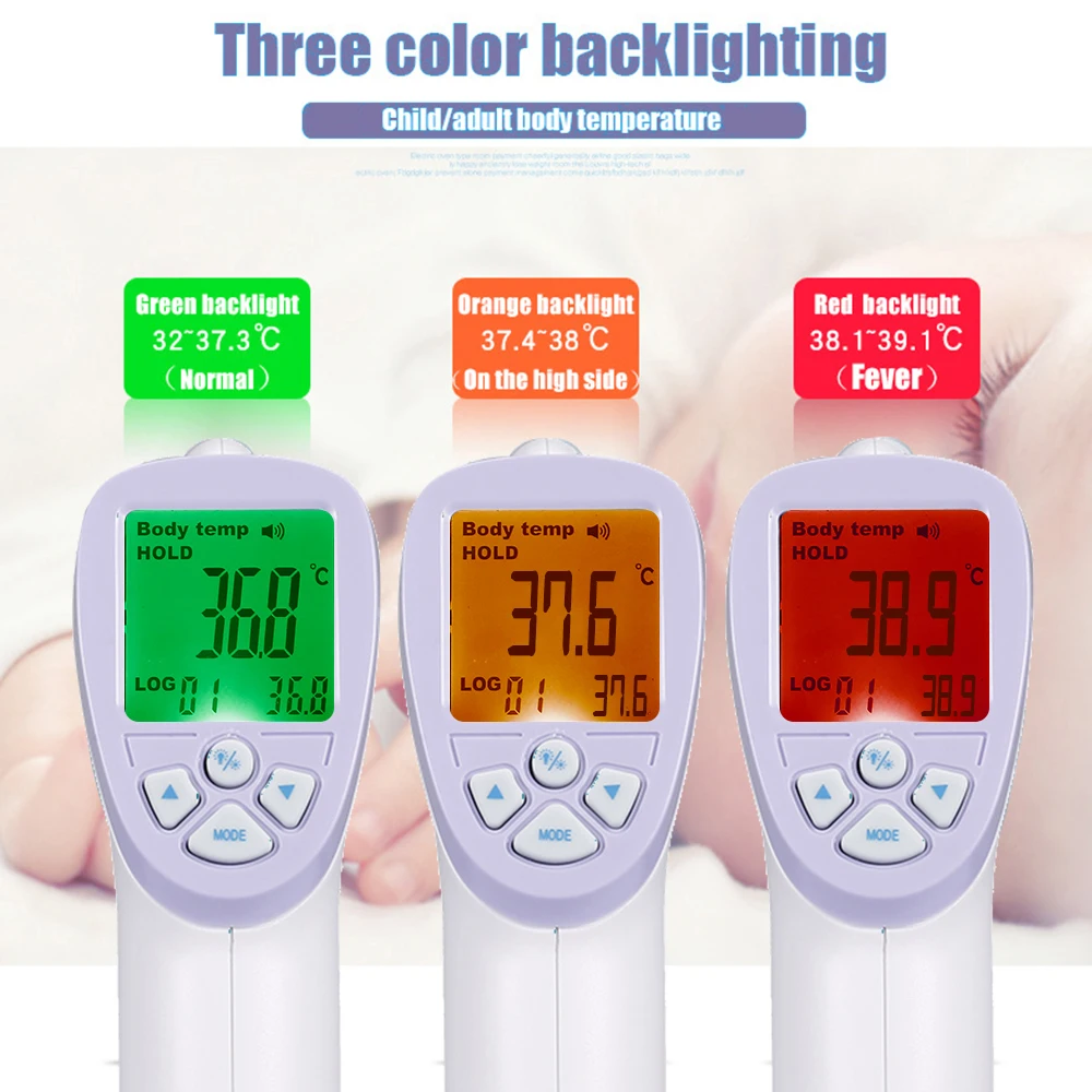 

Non-Contact Forehead Thermometer Baby Kids Adults Forehead Digital Temperature Measurement Infrared Fever Thermometer for Body
