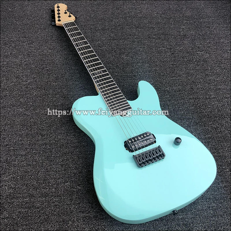 高品質 7 弦エレキギター ライトブルーペイント ローズウッド指板 黒アクセサリー 送料無料 ギター Aliexpress