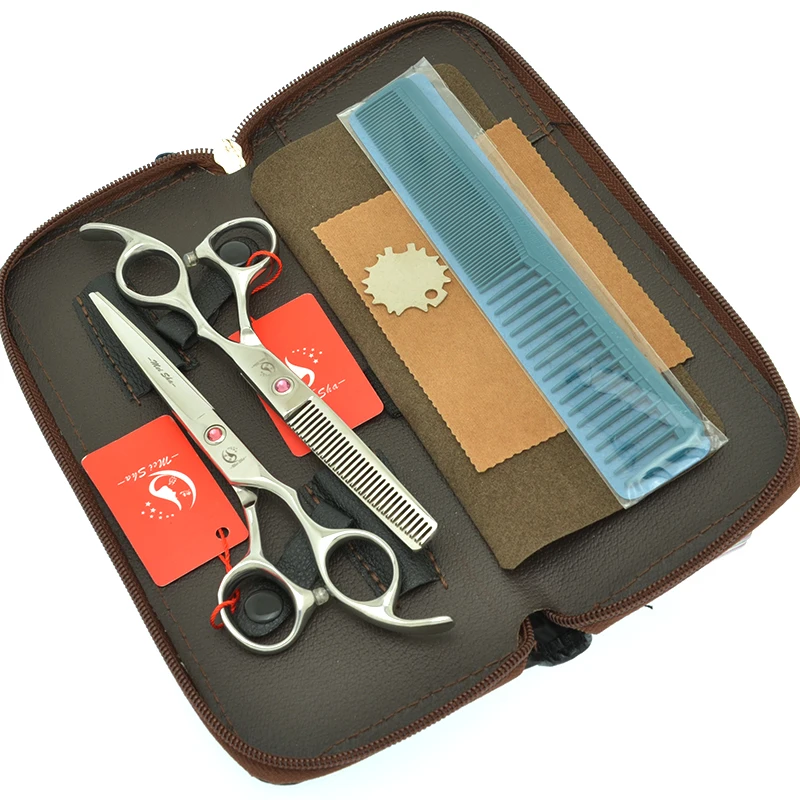 

5.0" 5.5" 6.0" Hair Scissors Set Japan 440C Hairdressing Hair Cutting Scissors Thinning Shears Salon Barbers Hair Tijeras A0035A