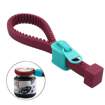 

Silicone Bottle Opener Zipper Opener Screw Cap Jar Openers Multi Purpose Can Opener