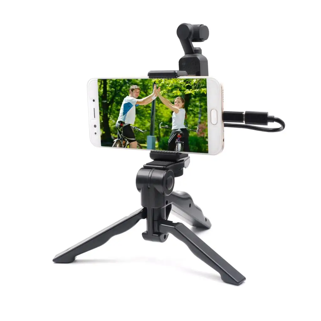 Handheld Phone Holder Bracket For iPhone Samsung Xiaomi Tripod Mount For DJI Osmo Pocket Sports Action Camera Accessory 