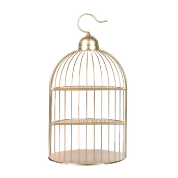 

20cm Wrought Iron Bird Cage Shaped Dessert Display Stand Table Decoration Multi-layer Cake Rack Snack Holder Metal Rack Banquet