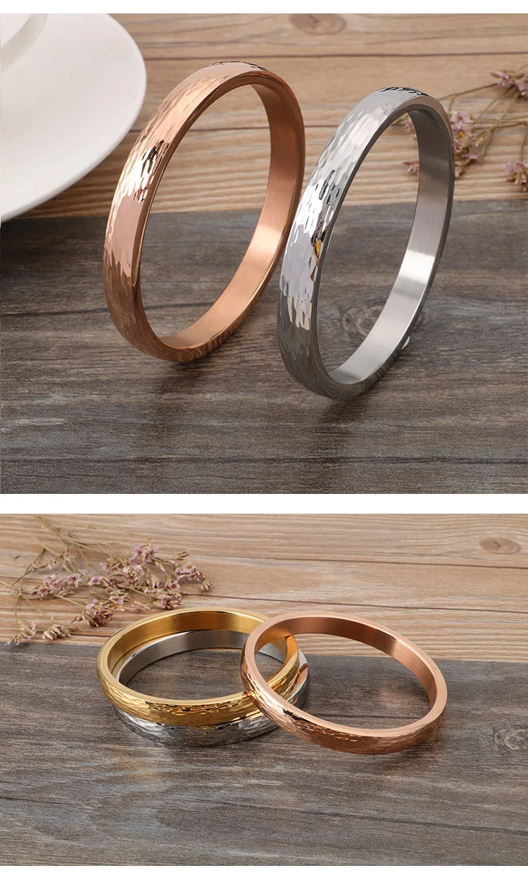 Female Korean Bride Titanium Steel Bracelet Personalized Striped Fashion Female Bracelet Holiday Gifts.