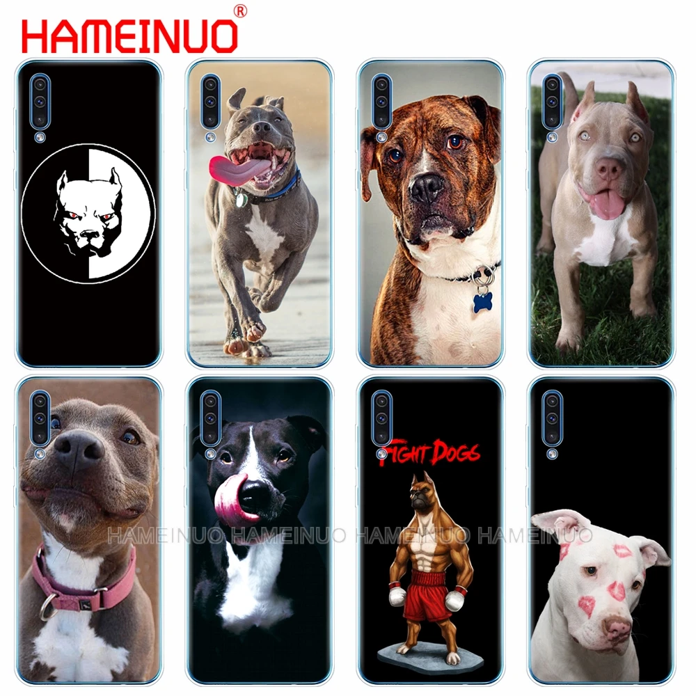 

silicon phone cover case for Samsung Galaxy S10 E PLUS A10 A20 A30 A40 A50 A70 A10E A20E M20 protective coque bumper pitbull dog