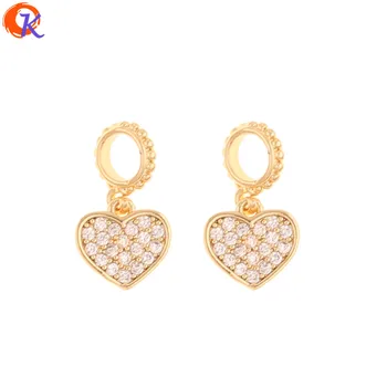 

Cordial Design 20Pcs 9*15MM Jewelry Accessories/CZ Charms/Genuine Gold Plating/Heart Shape/DIY Making/Hand Made/Jewelry Findings