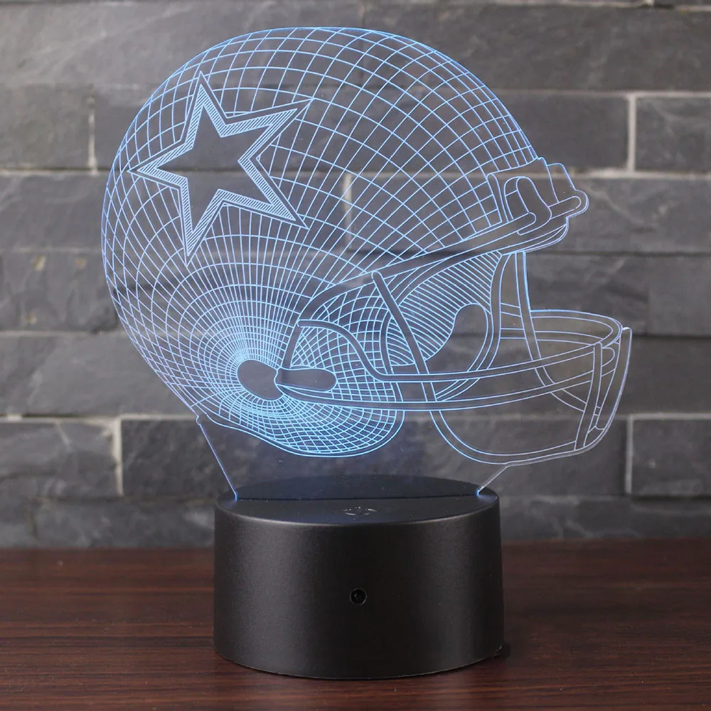 Изменение цвета АБС акрил черный 3D светодиодный светильник ночник база+ USB кабель настольные лампы освещение Блеск энергосберегающие лампы