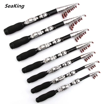 

Mini Telescopic Fishing Rod Spinning Pole Glass Fiber Sea Rod Fishing Tools