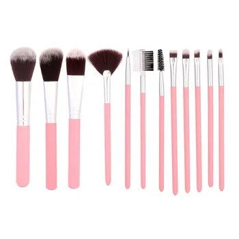 

2019 12Pcs/Sets Makeup Brushes Tool Eye Shadow Foundation Eyebrow Lip Brush cosmetics Leather Cup Holder Case Kit D1 *