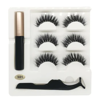 

Magnetic Eyeliner and Eyelash Set, Magnetic Eyeliner, Magnetic Eyelash Set, Reusable Eyelashes [3 Pairs]