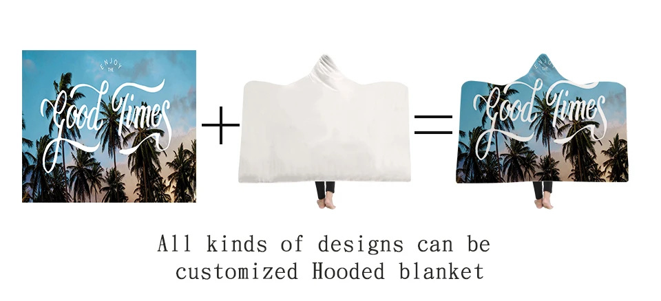 3D напечатанное плюшевое одеяло с капюшоном на заказ для взрослых и детей, теплое переносное Флисовое одеяло на заказ