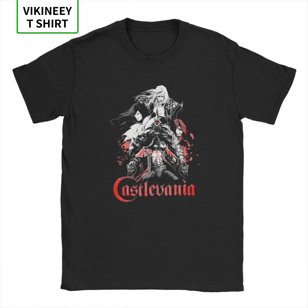 Новинка футболка Castlevania Для мужчин хлопковая Футболка вампиры ужас Охотник 70s 80s