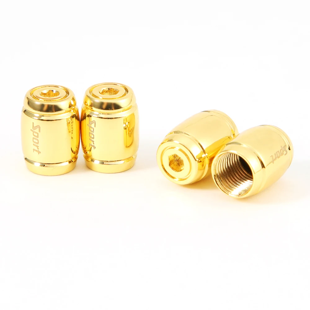 DSYCAR 1Set Fashion Zinc Alloy Anti-theft Sport Car Tire Valve Caps Wheel Tires Tire Stem Air Cap Airtight Cover for Car Styling