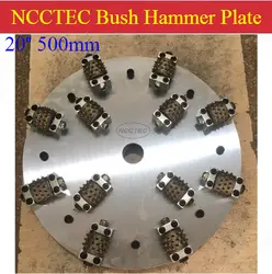 20 "NCCTEC Буш молотковая пластина | 500 мм карбидный сплав колесный диск для Буш молотый гранит мрамор | 12 молотков