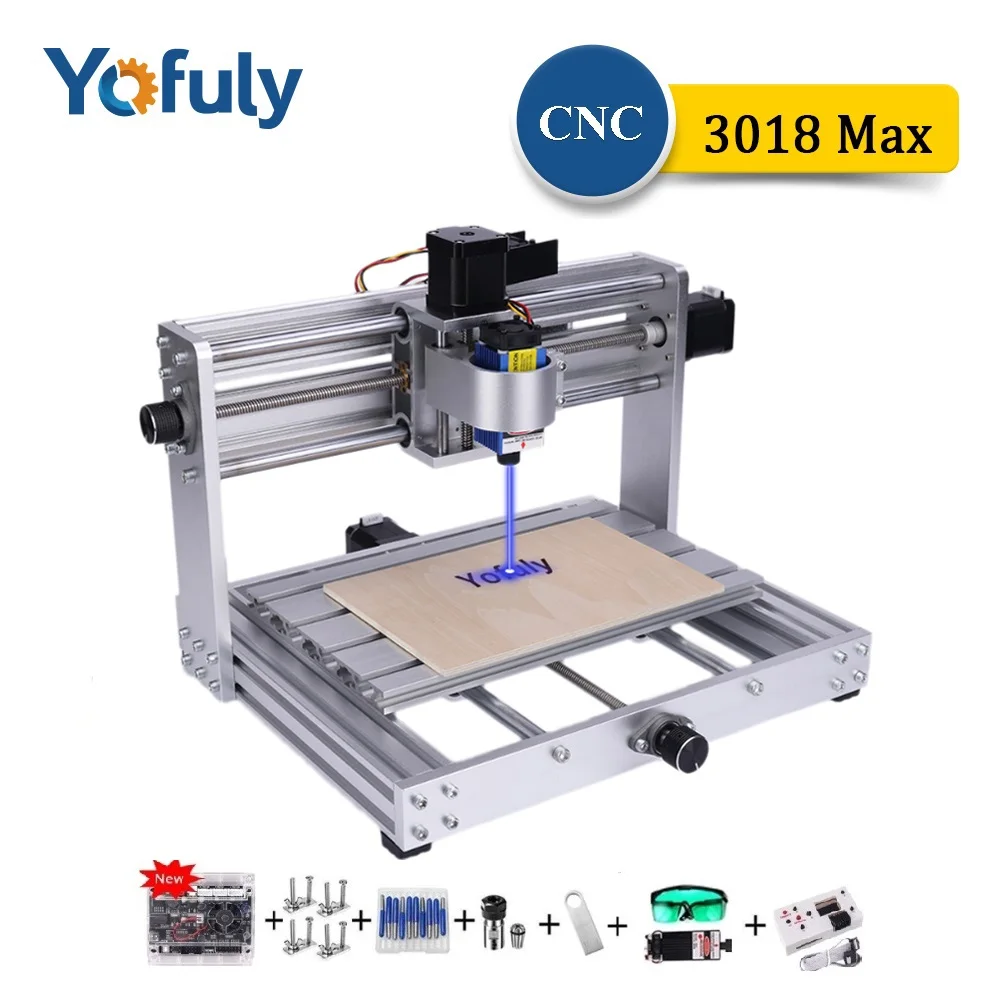 CNC 3018 Max Metal Engraving Machine With 200w Spindle DIY Mini 15W Laser Engraver CNC Wood Router MDF Cutting Milling Machine