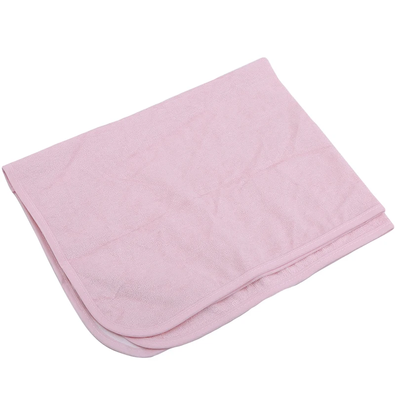 cherry pink Дышащее волокно из бамбука для новорожденных и младенцев, однотонная пеленка для кровати, пеленальный лист, матрас 61*47 см - Цвет: cherry pink