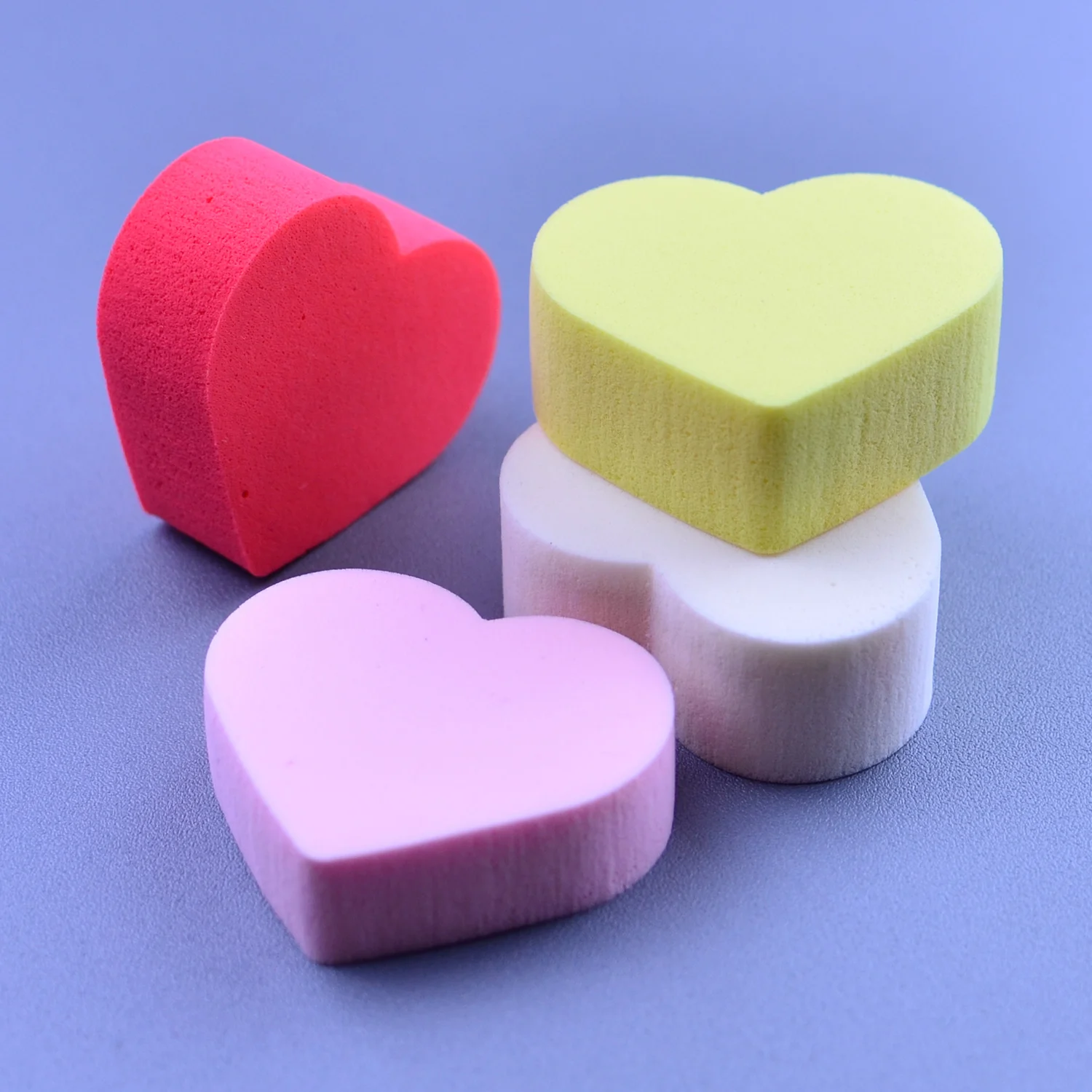 

Cosmetic Puff 2019 New 4pcs Pro Professional Makeup Foundation Puff Heart-shaped Sponge Set