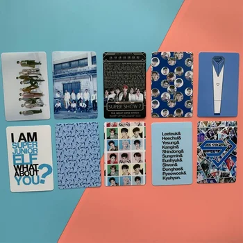 

10Pcs Kpop Super Junior New Album Crystal Card Sticker Photo Stikcy Card Lomo Photo Card Sticker