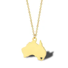 Legenstar Очаровательное ожерелье с подвеской карта Австралии чокер золото серебро Нержавеющая сталь ожерелье для женщин хип хоп ювелирные изделия