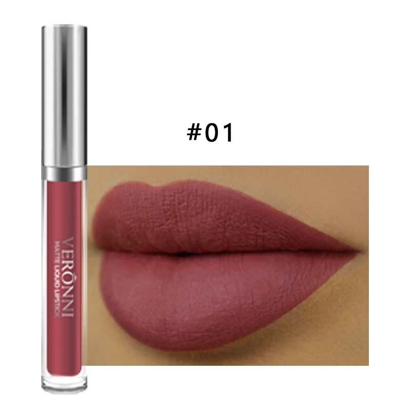 13 Color Lipgloss-01 VERONNI, водостойкий жидкий блеск для губ, матовая металлическая Помада для губ, косметика, сексуальный Batom mate, тинт для губ, стойкий макияж, блеск для губ - Цвет: 13 Color Lipgloss-01