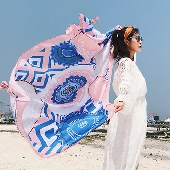 

2019 Scarf Women Ethnic Style Stylish Long Style Sunscreen Shawl Keep Warm Fashion Printed Dual Use Elegant Scarf 180cm*100cm*
