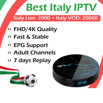 

HK1Plus Android 8.1 TV Box Amlogic S905X2 Quad Core BT 4.0 4G/64G Dual Wifi Smart Box+Italy IPTV Spain UK English Europe IPTV