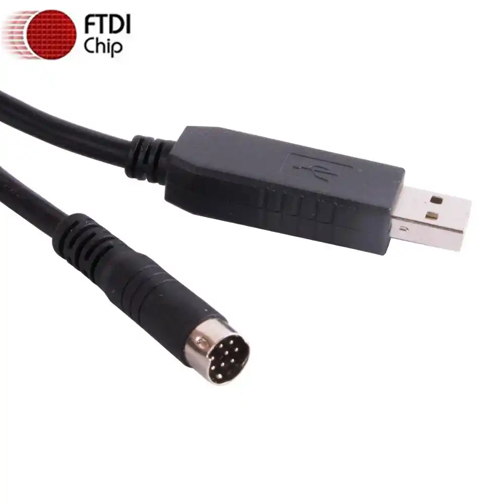 FTDI USB RS232 to mini DIN 8P male Programming CAT cable for Yaesu FT