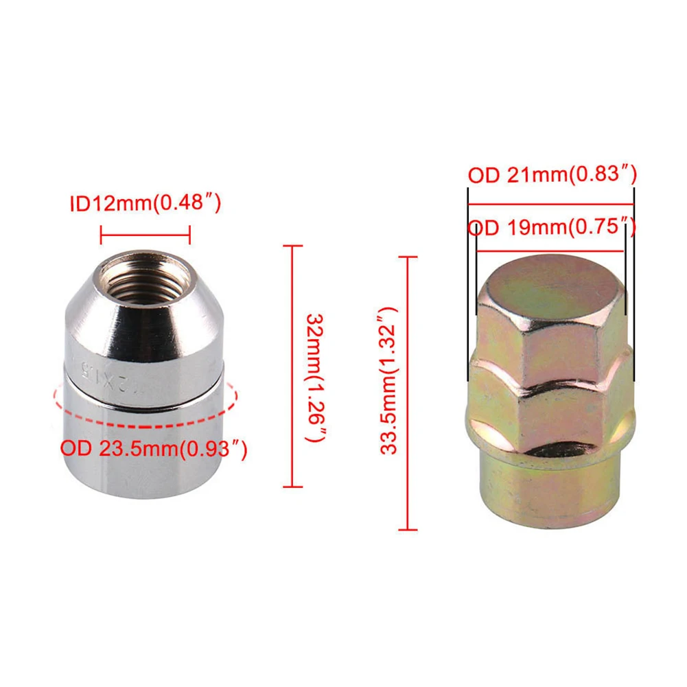 Автомобильные товары, безопасность, полезный устойчивый замок колеса, гайка, практичная, M12x1.5, Легкое крепление, внутренняя резьба, прочная, 4+ 1 набор, фиксирующие гайки