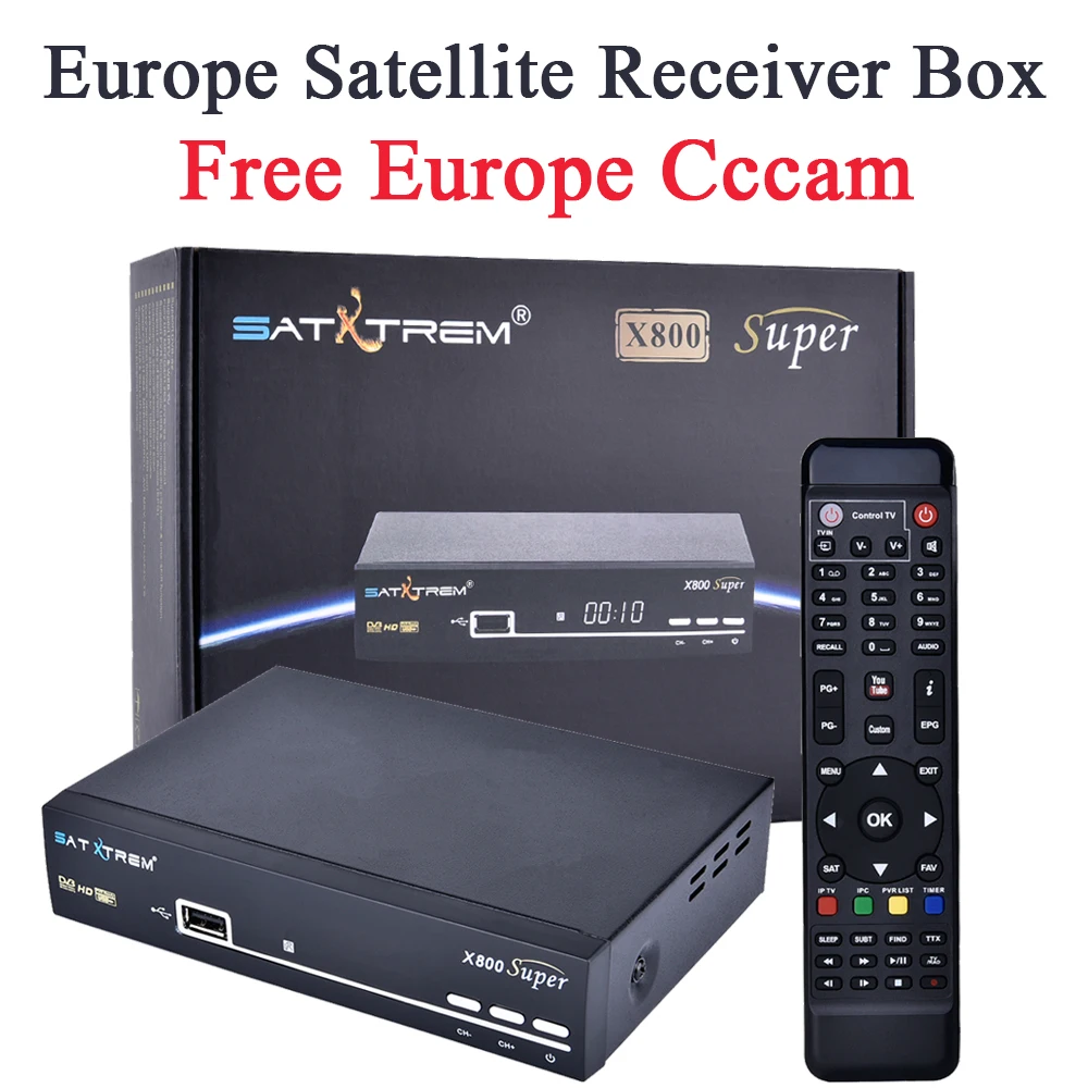 Satxtrem X800 Супер Спутниковый ресивер для Цифровое телевидение DVB S2 спутниковый декодер DVB-S2 коробка HD ТВ тюнер DVBS2 Европа Clines