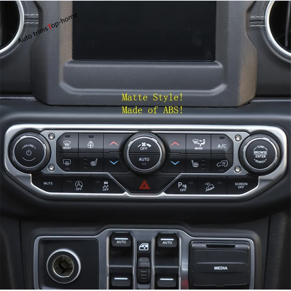 Yimaautotrim центральный контроль кондиционер крышка мультимедийной панели отделка Подходит для Jeep Wrangler JL красный матовый карбоновый вид