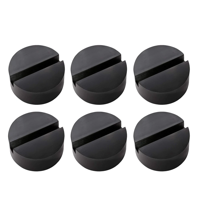 

6 Pack Car Jack Pad Adapter For Jack Stand Floor Jack Pad Adapter 2-4 Ton Universal Rubber Slotted Frame Rail Pinch Welds Protec