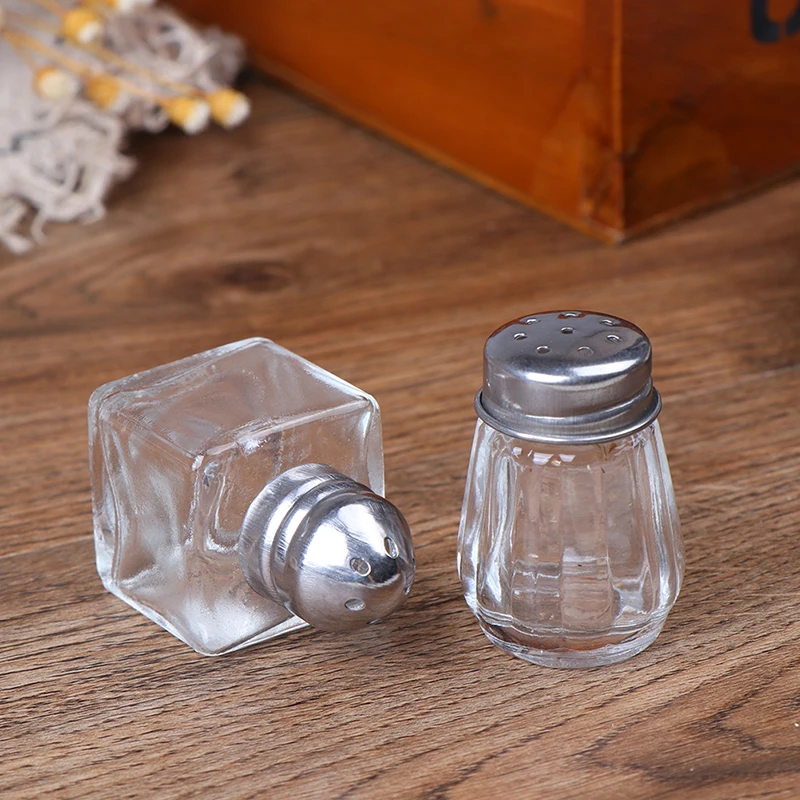 2pcs/set Doll House Miniature 1:12 Accessories glass seasoning bottle Jar Set DIY