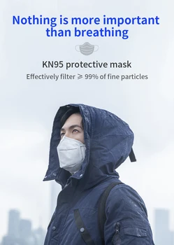 

1pc/pack Disposable Mask KN95 Face Mask 95% Filtration Non-woven Fabric Protective Masks Dust Particles Pollution Filter